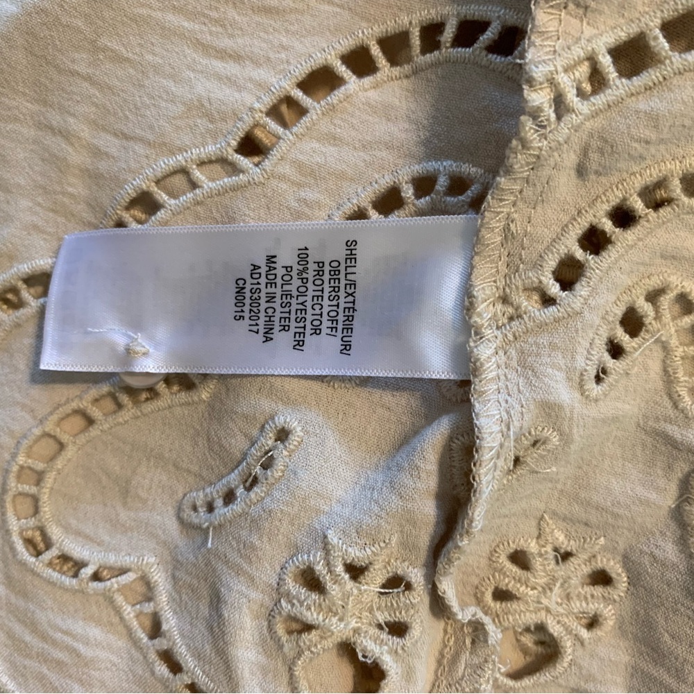 Adrianna Papell Cream Lace Trim Blouse - Picture 5 of 5